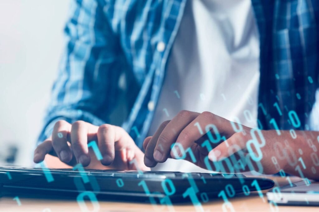 Person working on computer